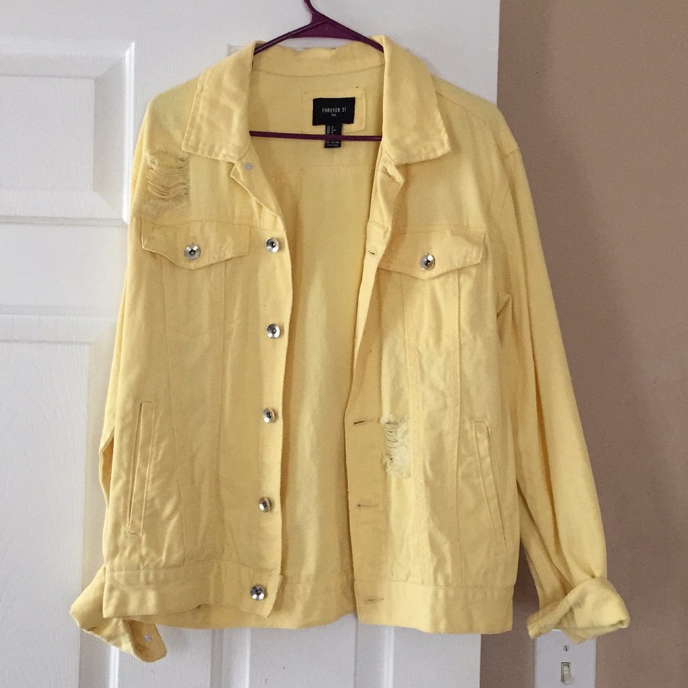 Yellow denim jacket